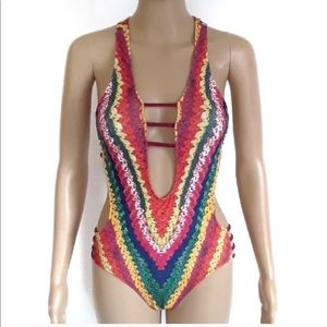 NWOT Bathing Suit Tie Dye Print